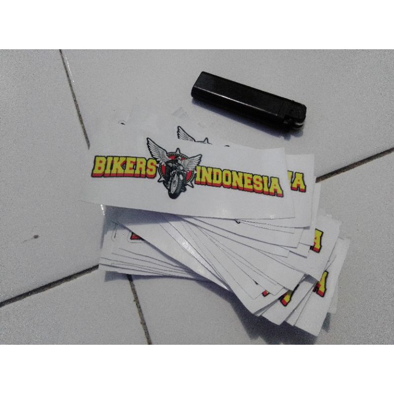 

sticker vinil cutting laminasi bikers Indonesia panjang
