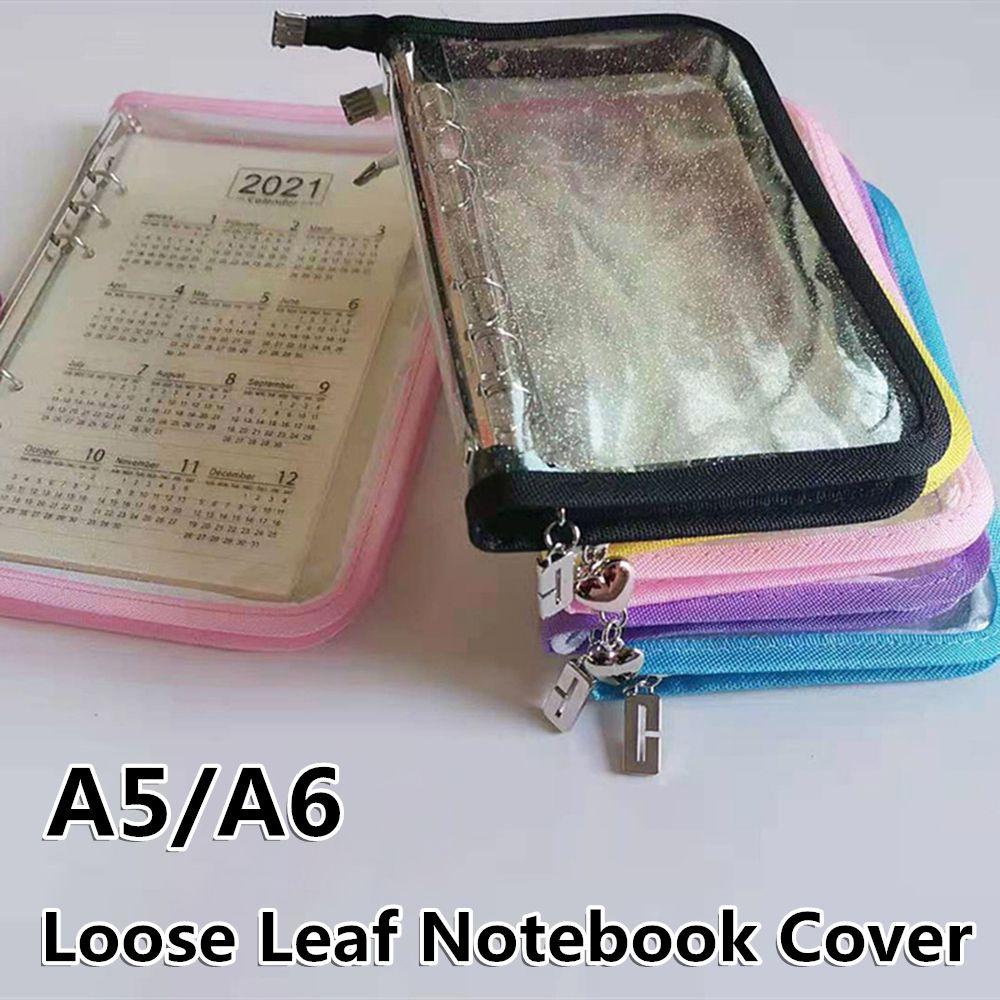 Klip Pengikat Nanas 6lubang Transparan Glitter Loose Leaf Diary A5 A6