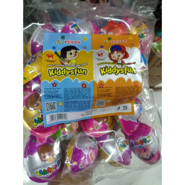 

Kiddysfun Coklat Bulat Telur Pusan Isi 20pcs @5gr