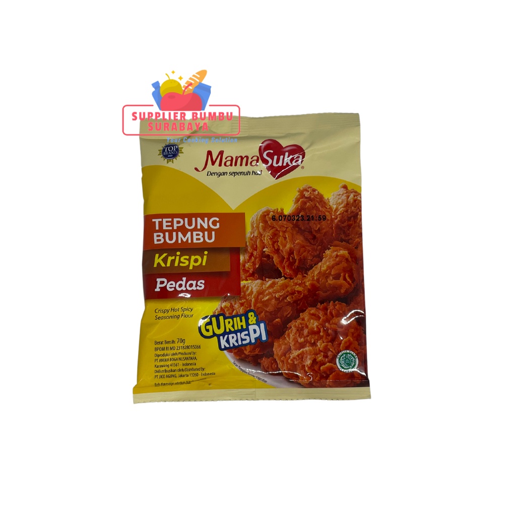 

MamaSuka Tepung Bumbu Pedas Krispi Crispy 70g