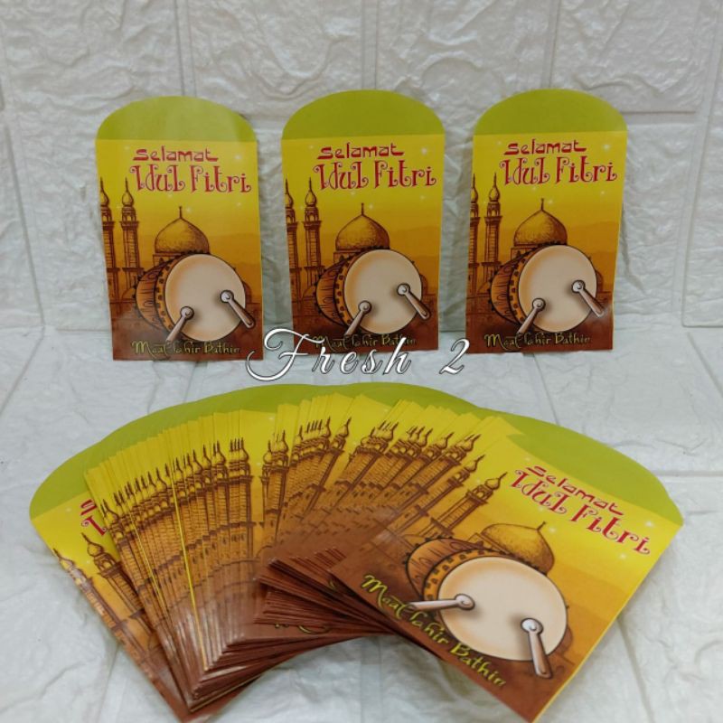 

angpao lebran isi 100 lembar / amplop lebran motif bedug /angpao lembaran /