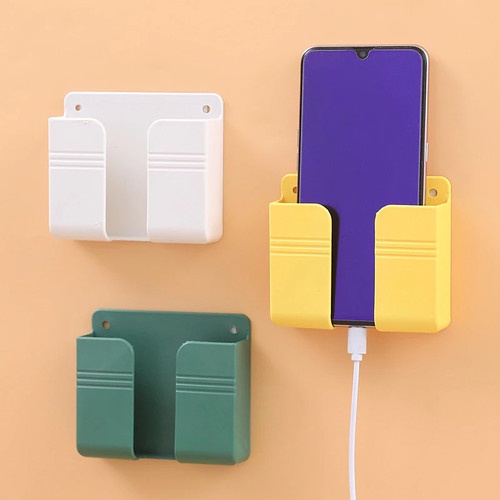 GRATIS ONGKIR Holder Tempel Dinding Tempat Charger Hp Remote TV AC / Rak Cas Handphone Multifungsi h
