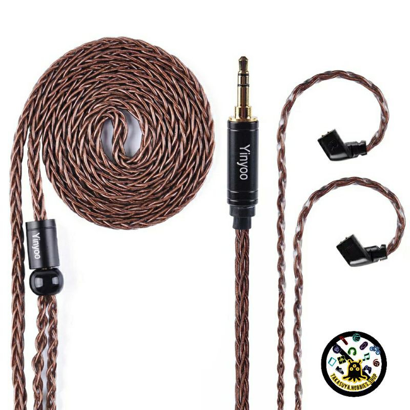 Kabel Earphone/Earbud/Headphone Cable Yinyoo 8 Core Konektor QDC (type C) untuk KZ, CCA&TRN