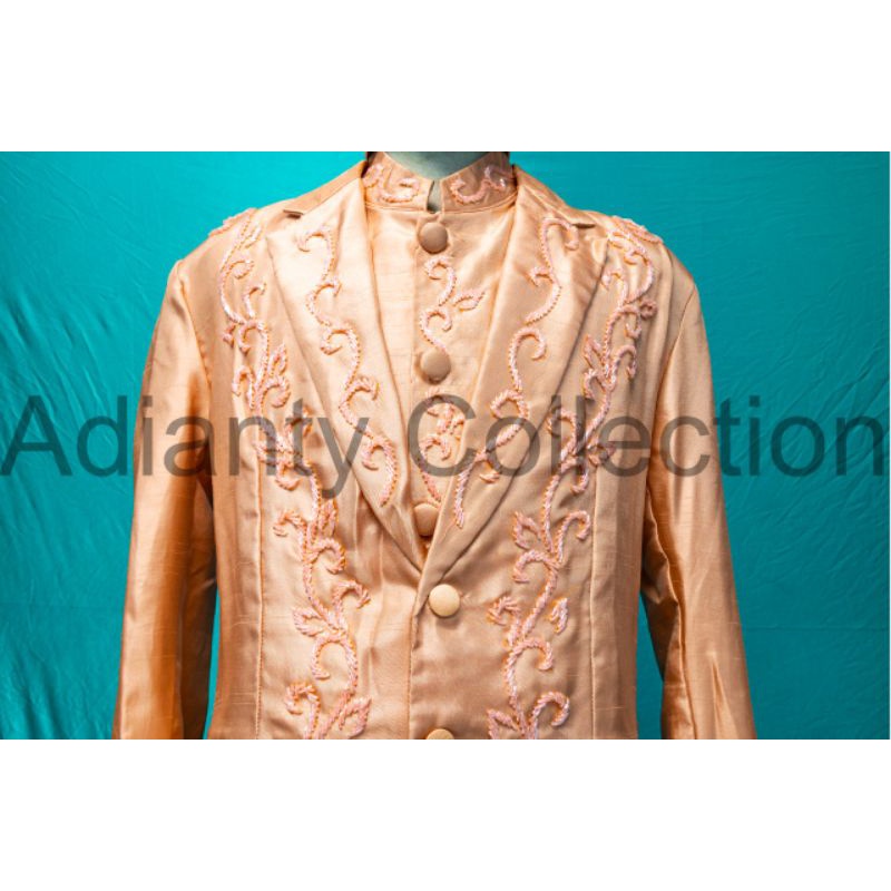 Set Baju Pengantin Laki-Laki / Pria - Salem Peach - Preloved