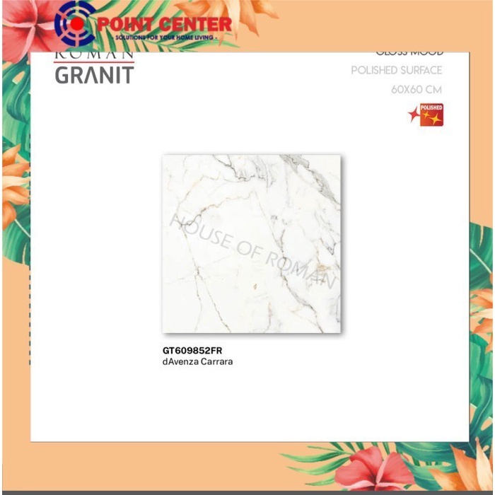 TERLARIS ROMAN GRANIT 60 X 60 GT609852FR DAVENZA CARRARA (GLOSS)
