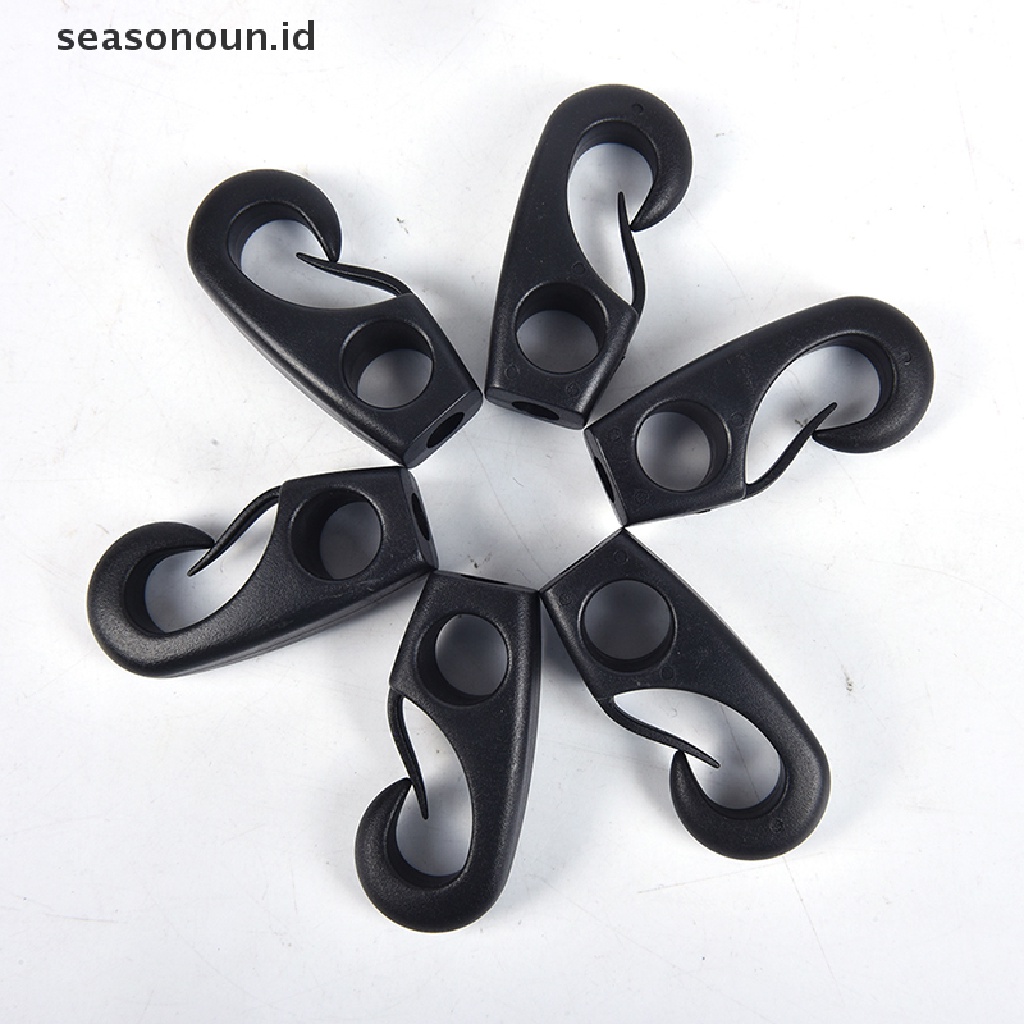 (seasonoun) 6pcs Klip Kait Tali Bungee Bahan Nilon Untuk Perahu Kayak