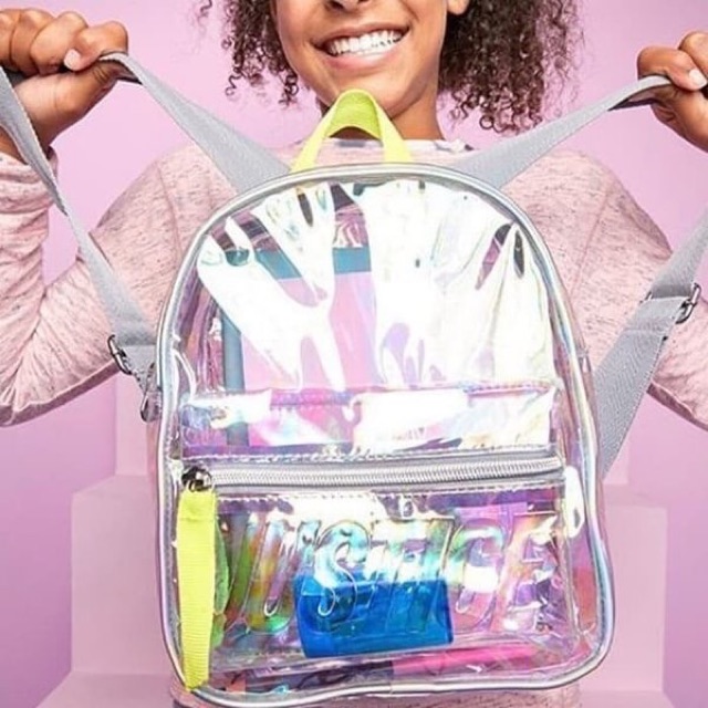 Original Justice Clear Logo Mini Backpack Tas Ransel Anak Justice Bag