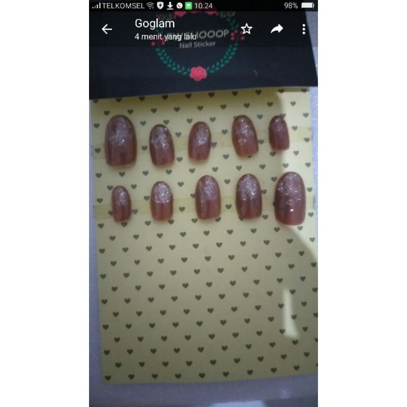 

custom nailart glitter