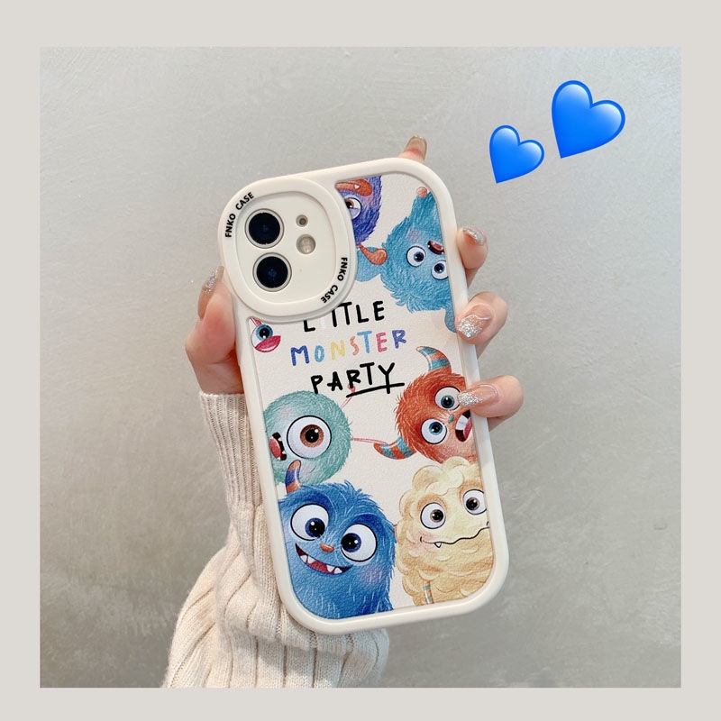 Case Desain Kartun Monster Kamera Melingkar Untuk IPhone 12 13 11 Pro Max X Xs Max Xr 7 8 Plus Xgs1