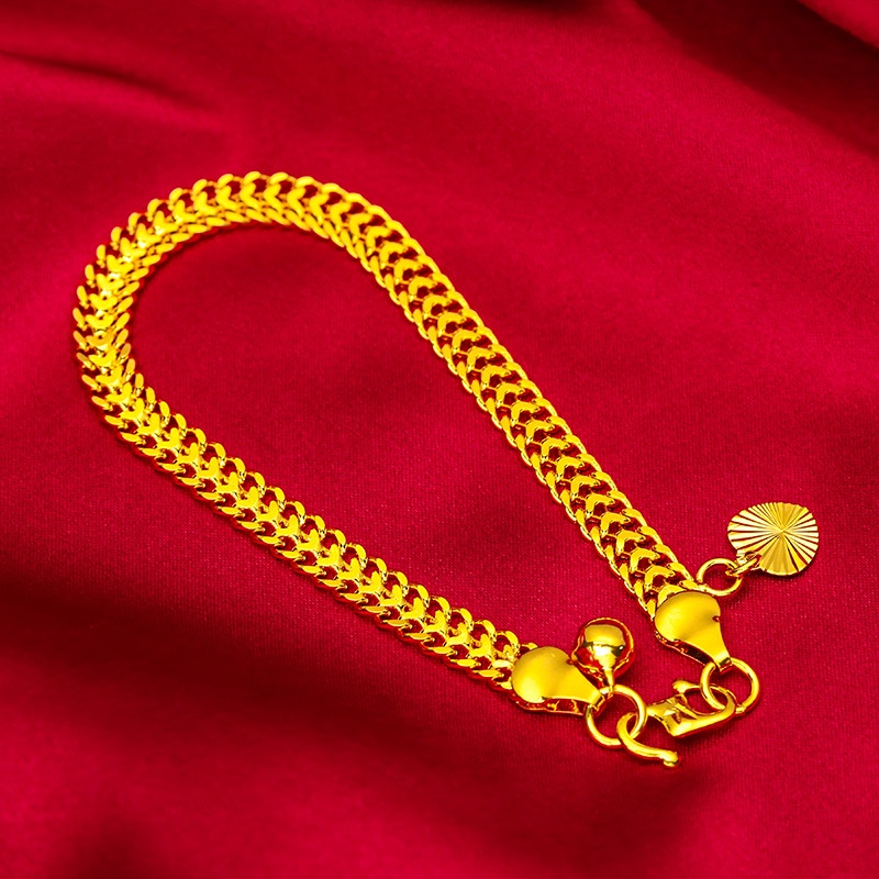 Gelang Lapis Emas Asli Kadar 375 Gaya Bangkok Untuk Pria Dan Wanita