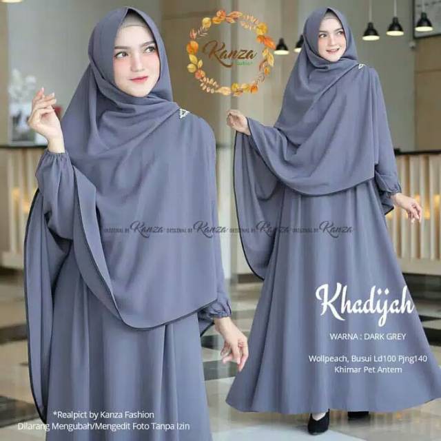 Khadijah syari muslimah/ moscrepe gamis khadijah