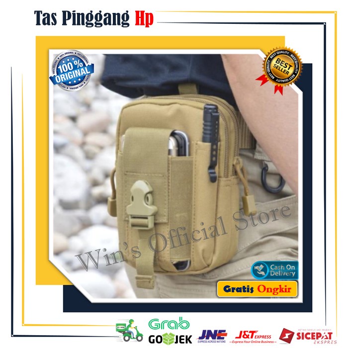 Tas Pinggang Hp Pria Import Waistbag Tactical Waist Bag Army Tas Hp Mini Multifungsi Tas Dompet Hp