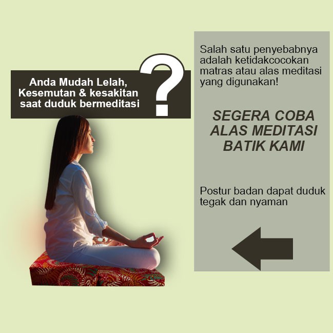 Matras/ Bantal/ Alas meditasi/ Bantal duduk Batik Merah