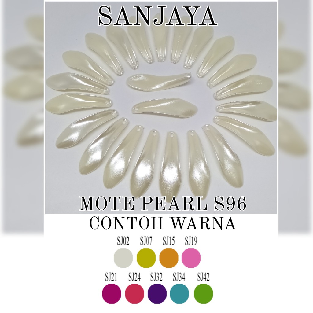 MOTE PEARL / MANIK KELOPAK DAUN AKRILIK / MANIK PEARL KELOPAK DAUN / MOTE PEARL KELOPAK S96