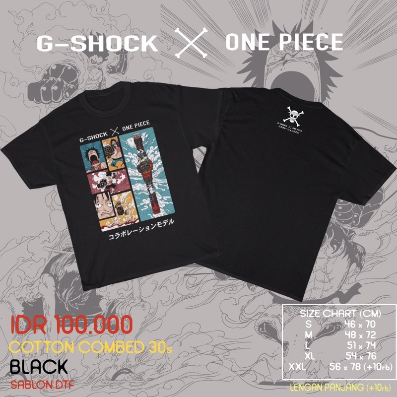 Kaos Unofficial G-SHOCK X ONE PIECE