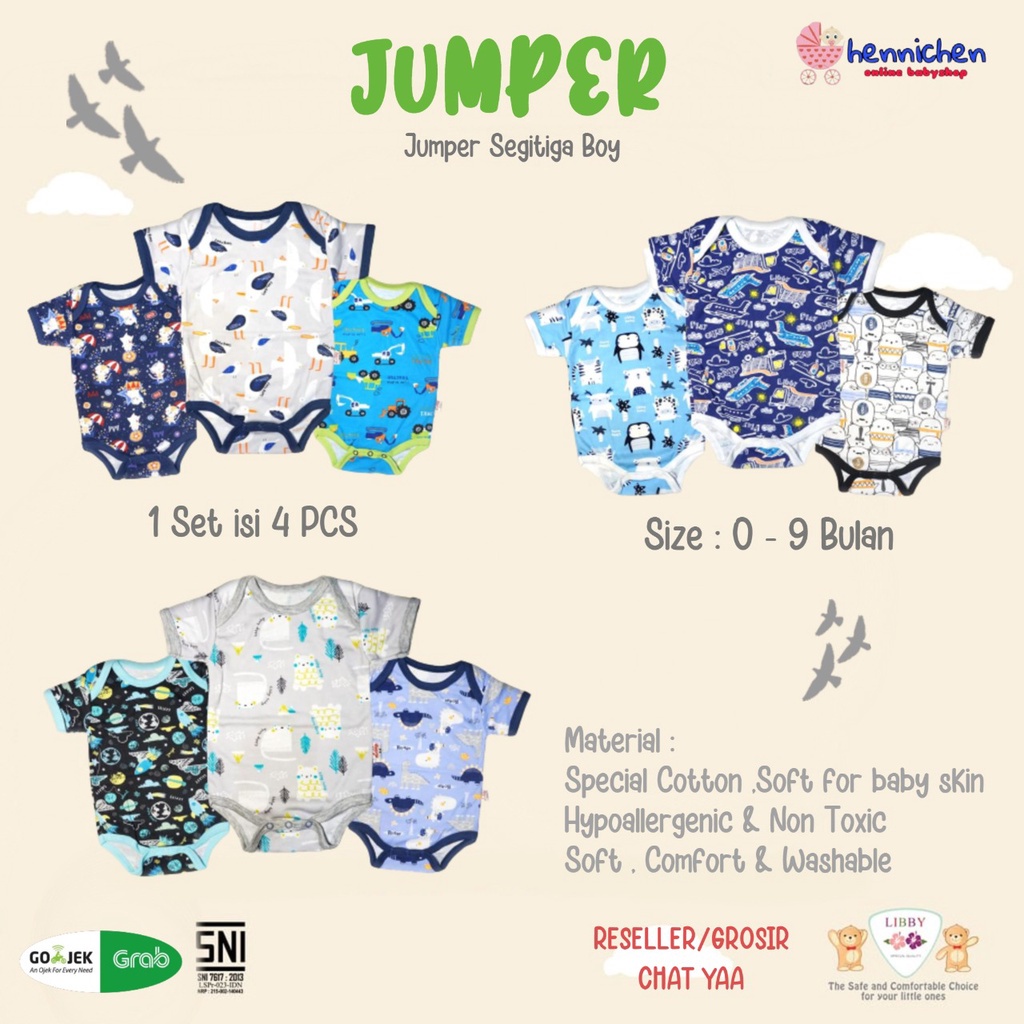 PROMO MURAH 1 PCS LIBBY PREMIUM SLEEPSUIT GIRL BOY ROMPER BAYI JUMPER BAYI