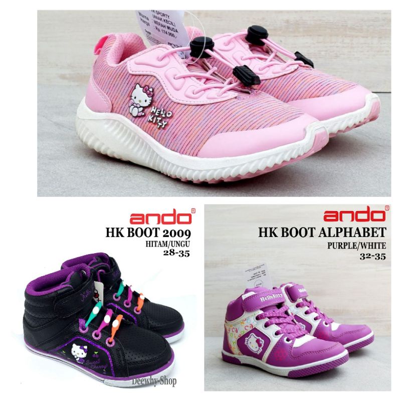 sepatu ando karakter hello kitty anak perempuan || sepatu sekolah || sepatu fashion ||