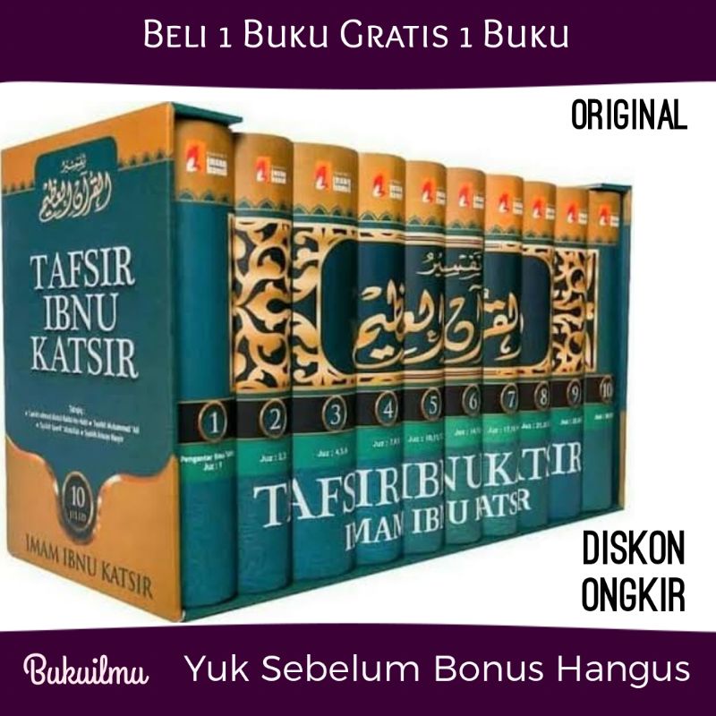 Buku TAFSIR IBNU KATSIR Insan Kamil 10 Jilid Lengkap 30 Juz Dg Box Eksklusif Plus Kardus Original.