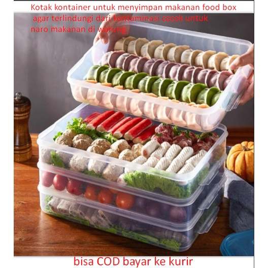 Kotak kontainer untuk menyimpan makanan food box agar terlindungi dari kontaminasi cocok untuk naro 