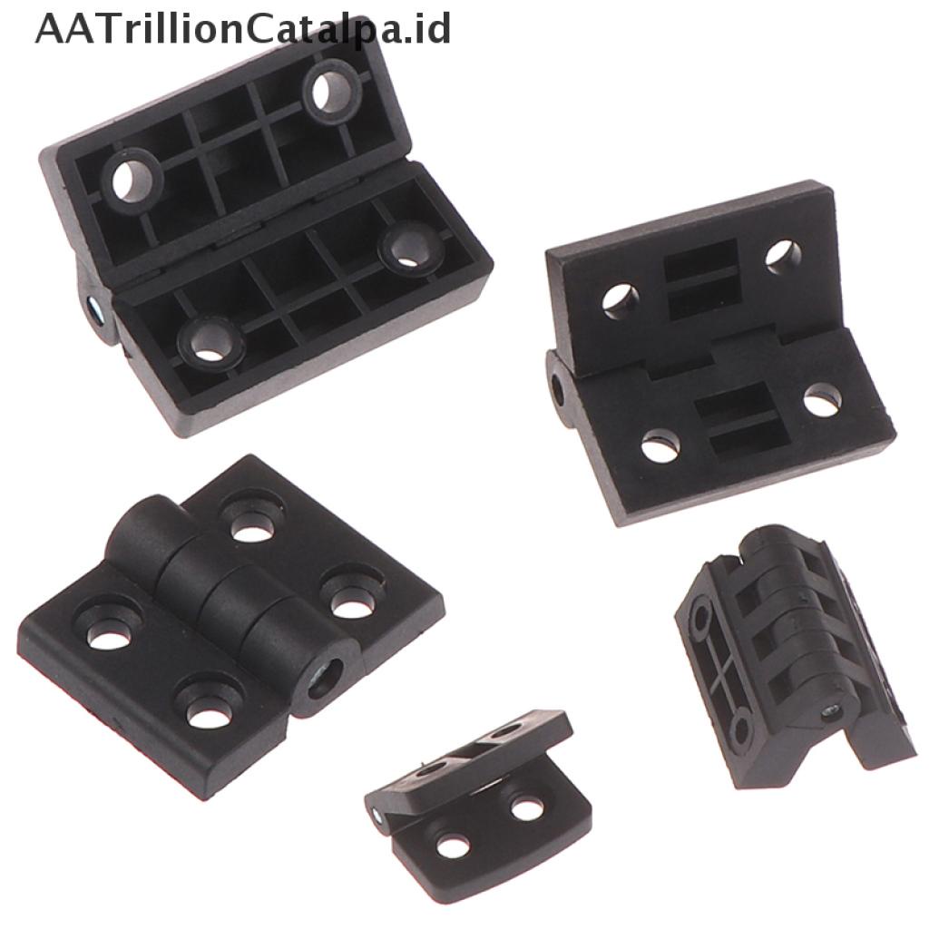 1pc Engsel Pintu Mini Bahan Plastik Abs Warna Hitam