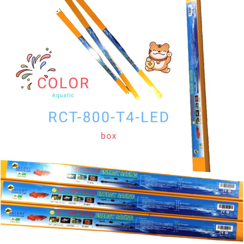 Lampu Celup RECENT RCT-800-T4LED BOX Plasik Lampu aquarium kolam(ada saklar on/off nya)