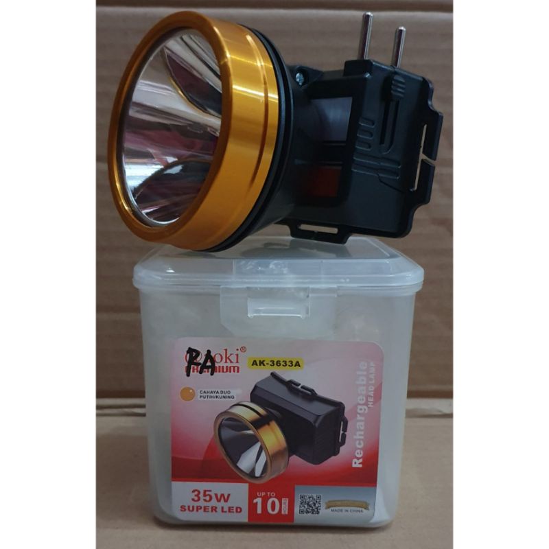 Jual Senter Kepala Head Lamp Aoki Ak 3633a 35w Super Led Shopee