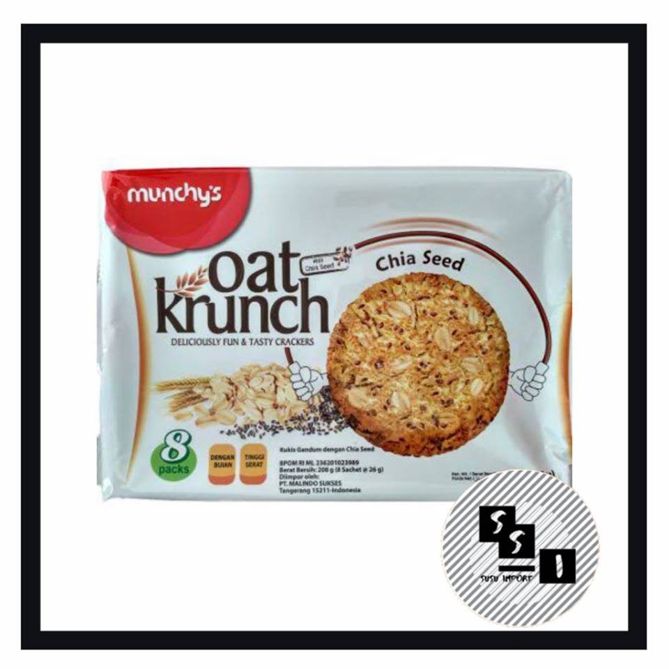 

Munchys Oat Krunch Cia Seed/ kukis gandum Chia seed/ Munchy's 208g