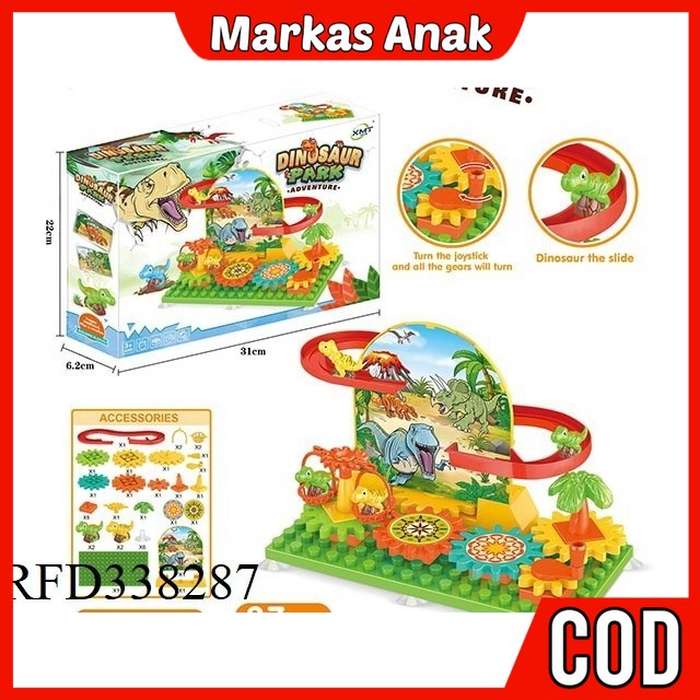 Mainan Anak Anak Umur 3 4 5 6 Tahun jalur Seluncur Seluncuran Perosotan Dino Dinosaurus Hadiah Ulang