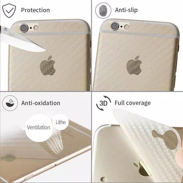 iphone 4 5 6 7 X XS max garskin carbon / anti gores body anti shock