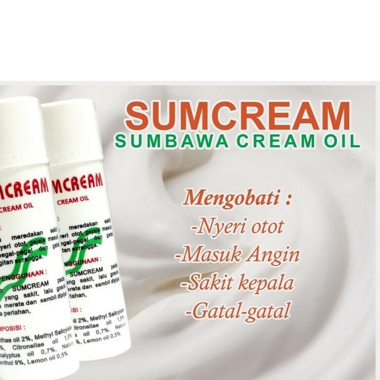 ‹532} Sumcream Cream Asli Sumbawa Oil 120 ml Mengobati Nyeri Sendi Masuk Angin dan Pegal Linu