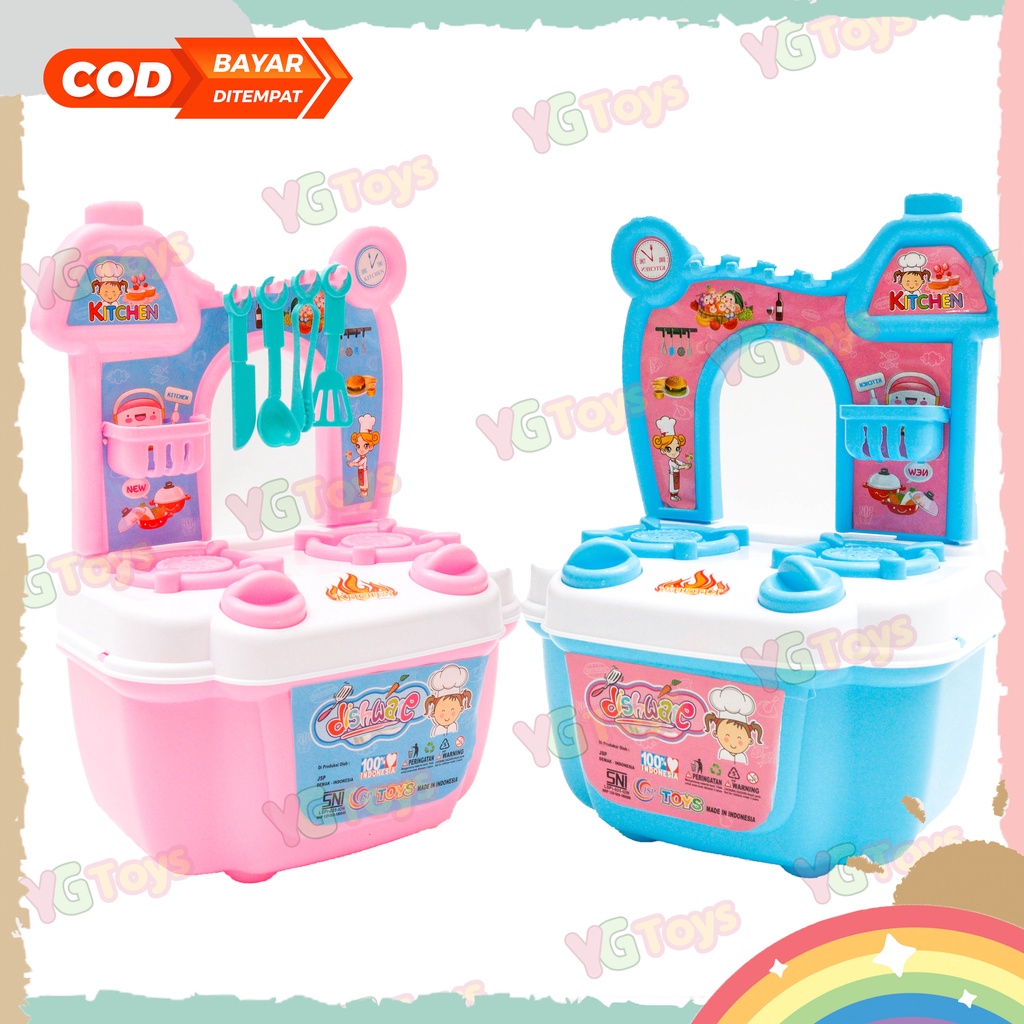 YGtoys Mainan Anak Perempuan Kitchen Set Besar Dapur Masak Masakan Jumbo