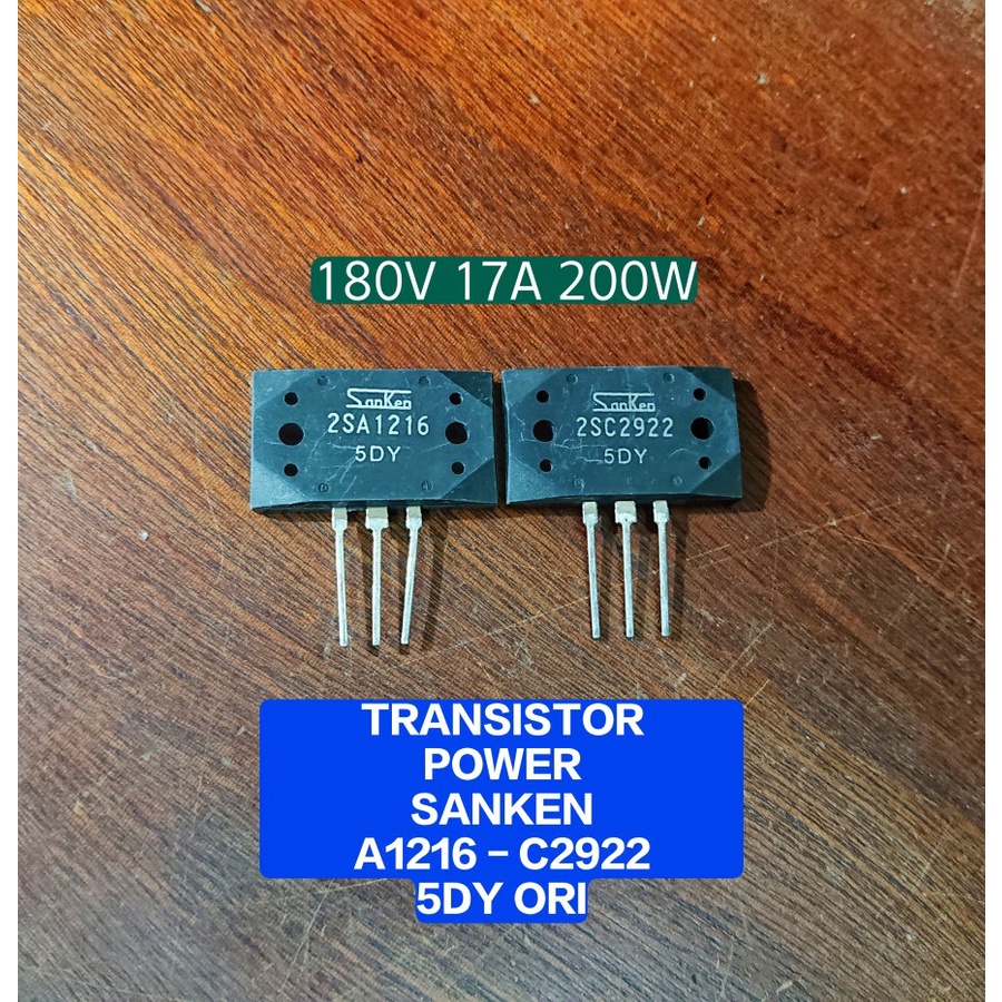 Transistor Tr A1216 C2922 Sanken 1216 2922 Power Final 5DY Original