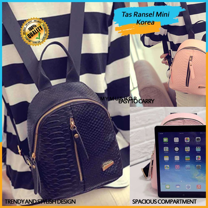 TAS RANSEL MINI KOREA WANITA TAS RANSEL TAS KOREA TAS WANITA TAS RANSEL KOREAN STYLE