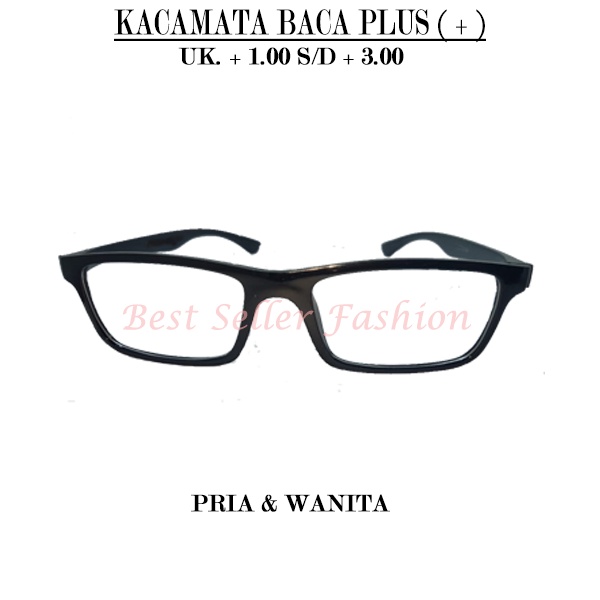 NEW !!!! KACAMATA RABUN DEKAT (+) +1.00 s/d +3.00 UNTUK (PRIA DAN WANITA) FRAME HITAM DESAIN TERBARU FREECASE