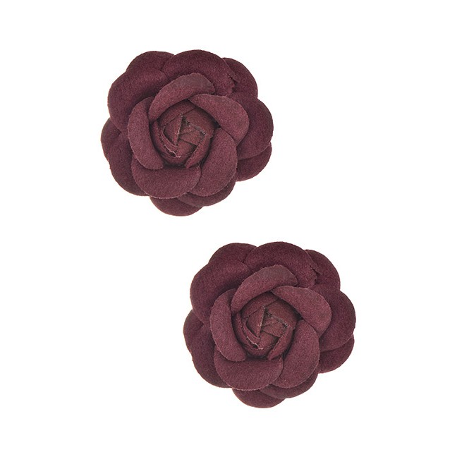 LRC Anting Tusuk Fashion Fleece Flower Earrings F3327X