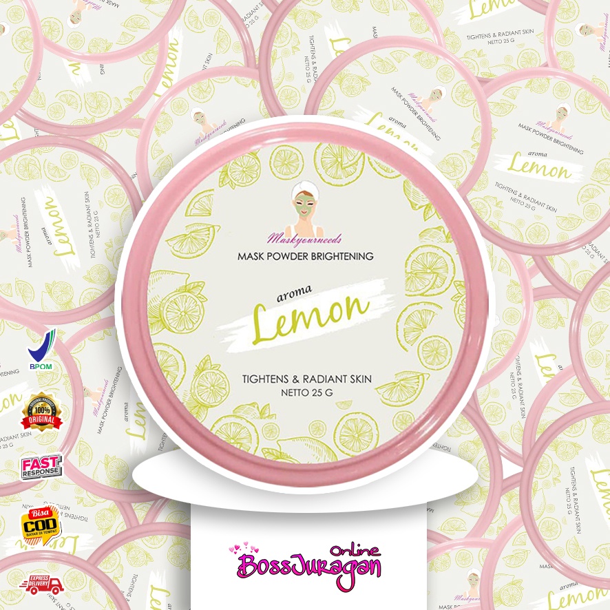 (BOSS) MASKER Maskyourneeds LEMON BPOM 25G