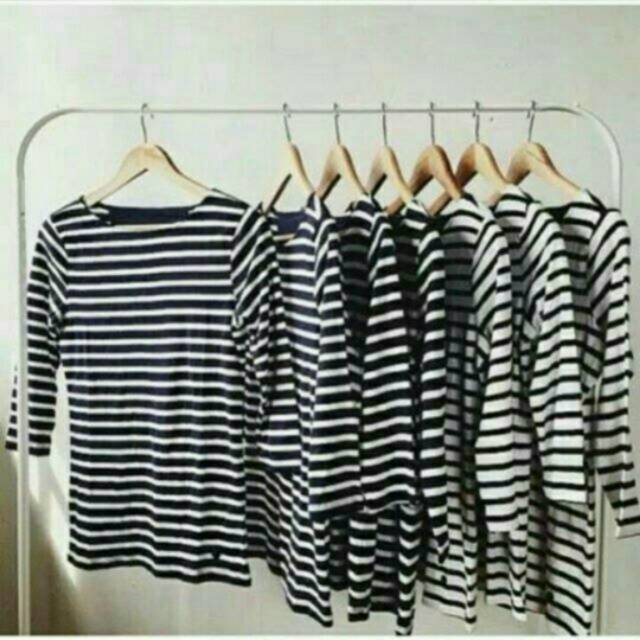 Stripe tee 3/4 / BAJU WANITA / BAJU MURAH