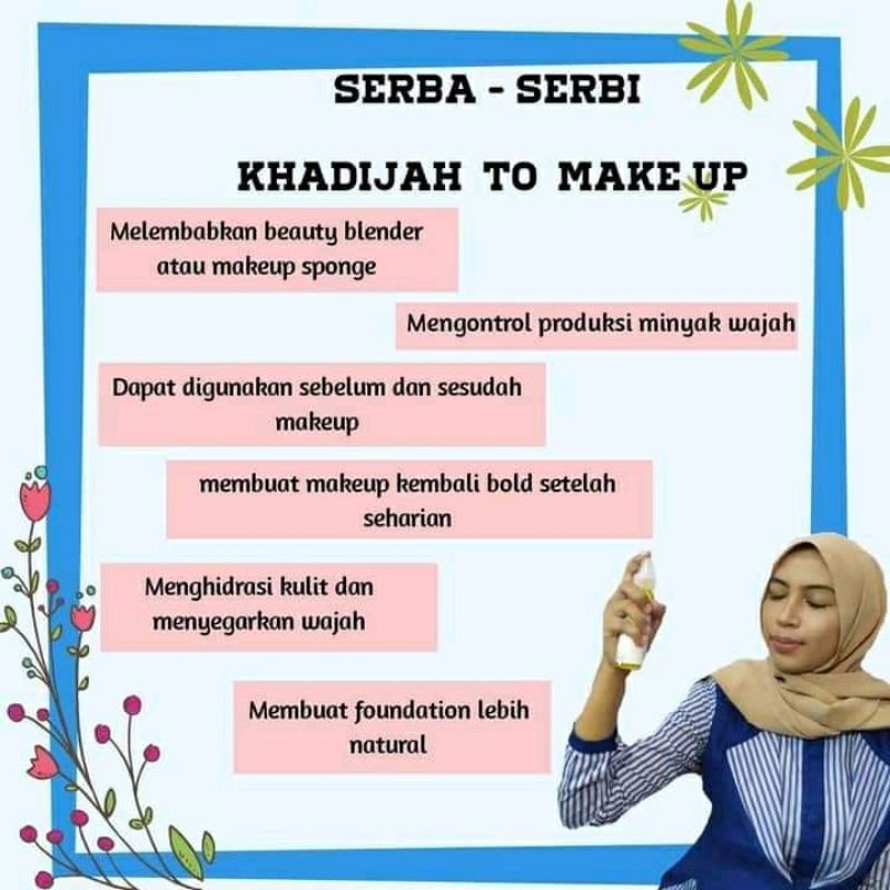 Khadijah Face Mist and Body Care Saffron premium / Facemist Safron dan Air zam zam / Toner Setting Spray P3K mampu atasi Jerawat Membandel dan Alergi