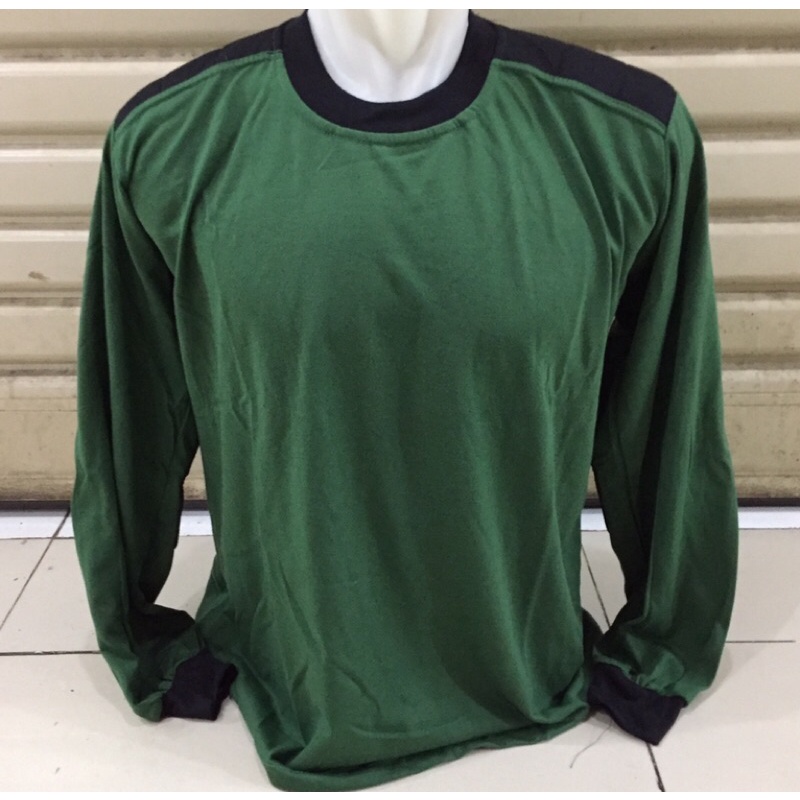 kaos hijau muda lengan panjang/kaos penembak hijau muda lengan panjang