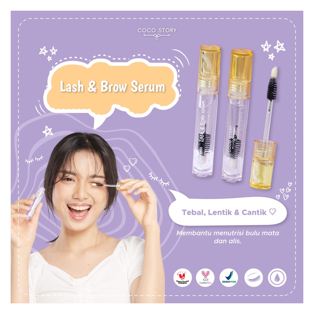 Coco Story Lash &amp; Brow Serum - Serum Bulu Mata - Maskara Bulumata