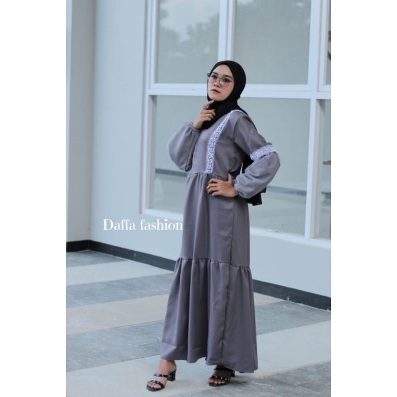 HAYLA Dress - Baju Gamis Muslim Wanita - Dress Muslim Wanita Terbaru - Dress wanita Jumbo - Gamis Wanita - Dress Wanita