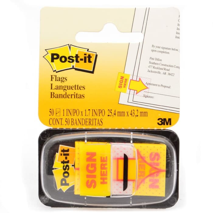 Post It 3M Sign Here 680 (PCS)