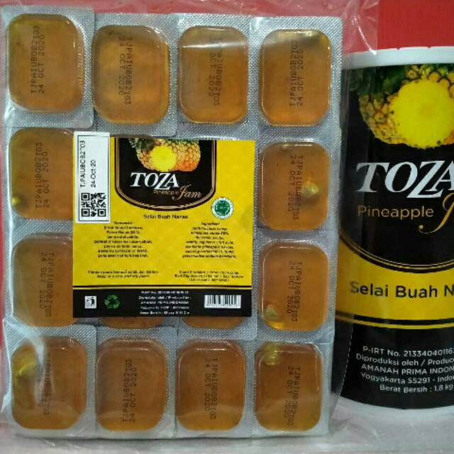 

Toza Selai Roti Rasa Nanas Strawverry Blueberry Orange Jam Jeruk Plastik