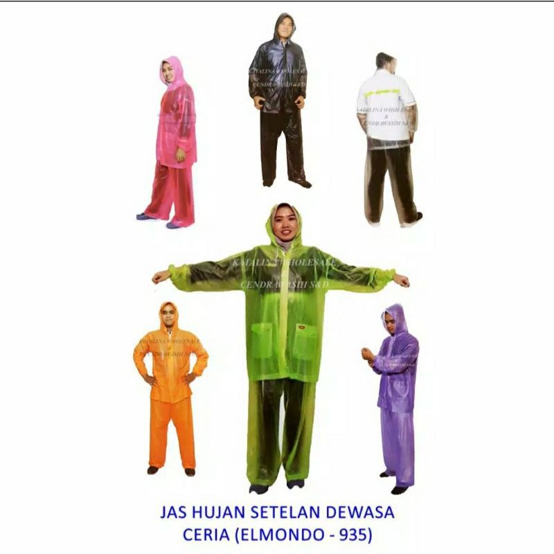 JAS HUJAN STELAN PRIA WANITA  ElMONDO CERIA 935- MANTEL JAS HUJAN KARET PRIA WANITA  -JAKET HUJAN STELAN DEWASA - JAS HUJAN DEWASA STELAN BAJU CELANA