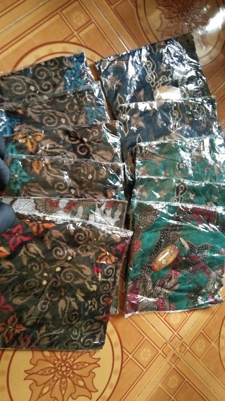 Baju Batik Couple Modern Monalisa Genes Merah Biru Tosca Ungu Orange M,l,xl, Xxl Asli Pekalongan