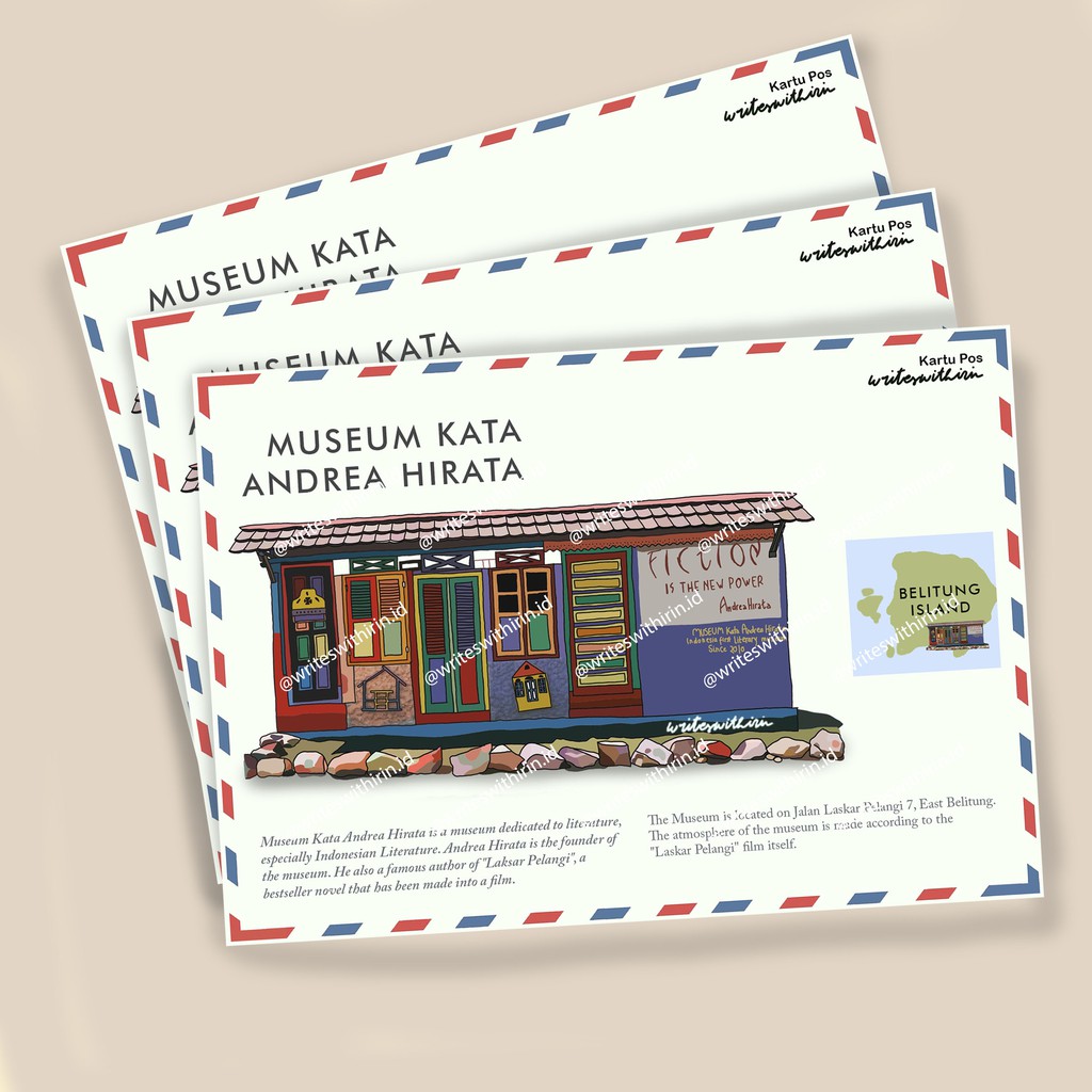 

(writeswithirin) Kartu Pos/ Post Card/ Postcard Bangunan Bersejarah Bangka Belitung