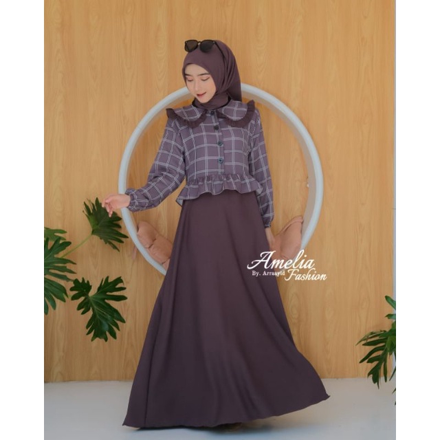 DRESS KIRAN KOTAK ORI Amelia Fashion by Arrasyid