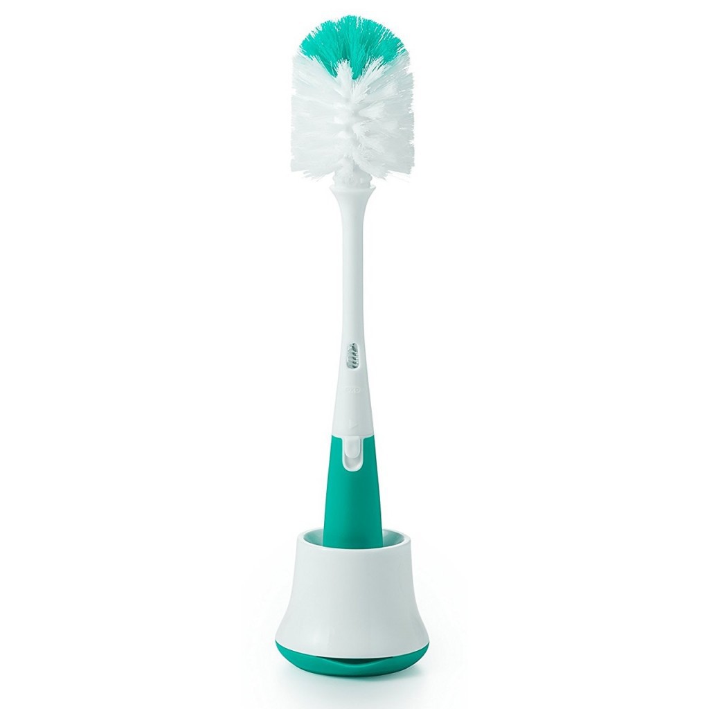 OXO Tot Bottle Brush  with Detail Cleaner &amp; Stand (Teal)