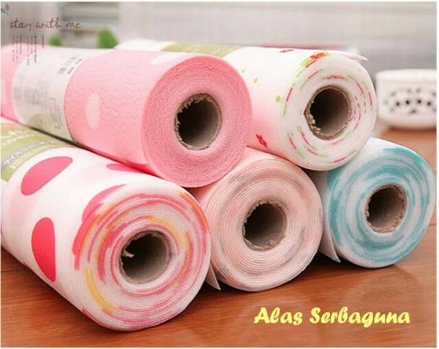 Alas Meja Roll Laci Lemari Serbaguna Unik - Motif Cantik Anti Air Waterproof Anti SLip