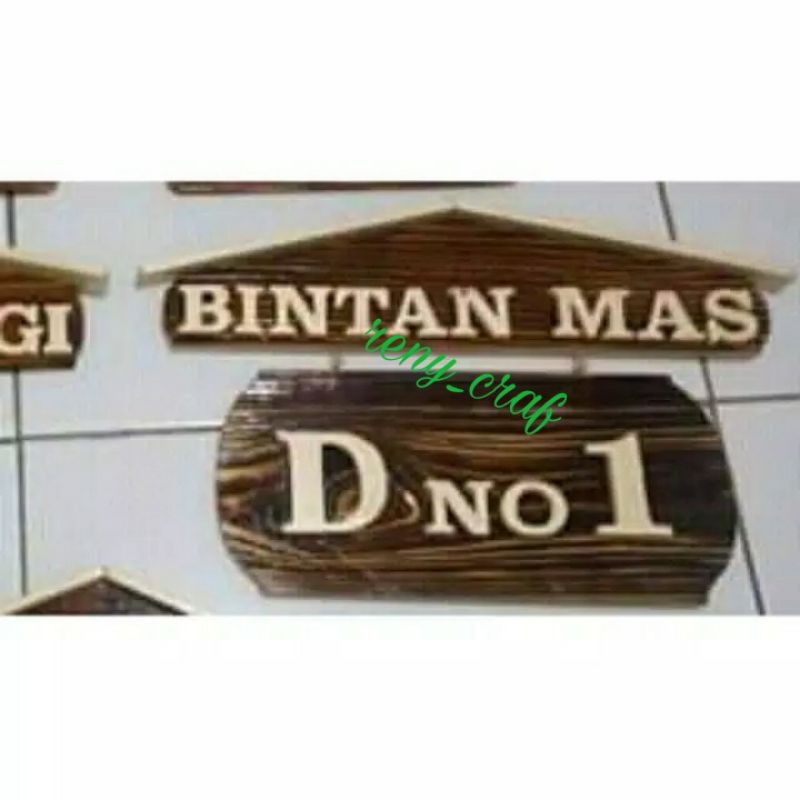 No Rumah Murah Nomor Rumah Custom Papan Alamat Rumah Kompleks Dari bahan Kayu Huruf Timbul Papan Gan